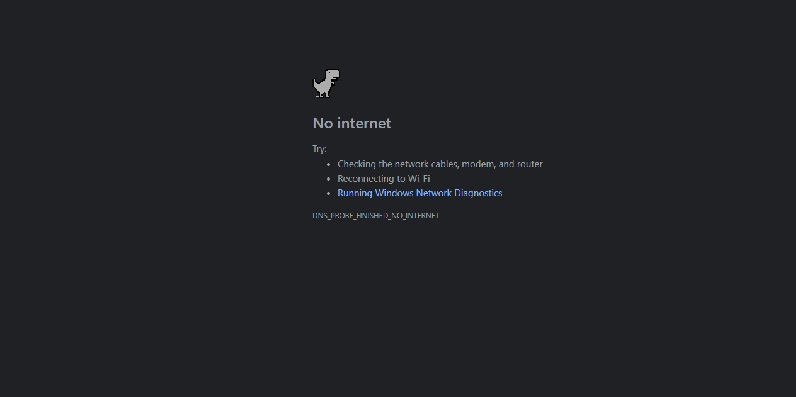 اینترنت قطع است